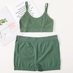 Women Bra Set Comfort Bra Top And Shorts Set Underwear Female Low Back Crop Top Female Seamless Underwear Sexy Lingerie Bralette