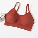 Women's Wireless Bra Sports Tube Top Ribbed Ruched Camisole Bralette With/Without Pads Underwear Sexy Lingerie M-L Intimates