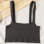 Square Neck Crop Top Women Seamless Underwear Top Solid Color Off Shoulder Cami Sexy Lingerie Sleeveless Tank Top Camisole