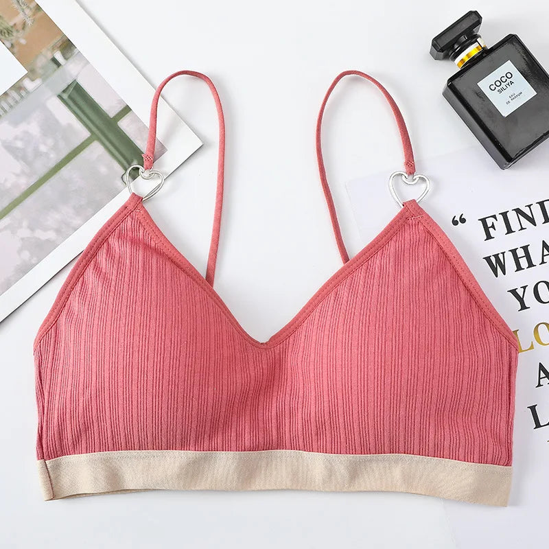Women Padded Bras Top Seamless Bra Tank Top No Rims Underwear Summer Tube Top Female Sexy Lingerie Backless Brassiere