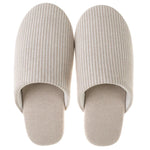 Japanese Style Mute Slippers Women Men Home Cotton Slipper Breathable Fabric Couple Spring Summer Shoes Suede Sole Ladies Slides