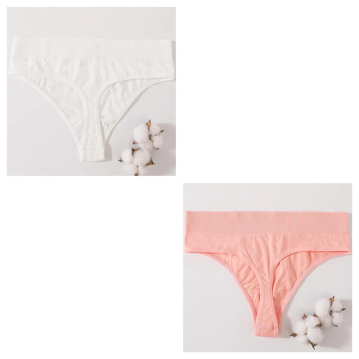 2Pcs/Set Women Panties High Waist Panties Sexy Bodyshaper Thongs Female Underpants Seamless Underwear Sports G-string Intimates