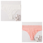 2Pcs/Set Women Panties High Waist Panties Sexy Bodyshaper Thongs Female Underpants Seamless Underwear Sports G-string Intimates