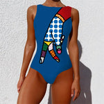 Striped Women One Piece Swimsuit High Quality Swimwear Printed Push Up Monokini Summer Bathing Suit Tropical Bodysuit Female