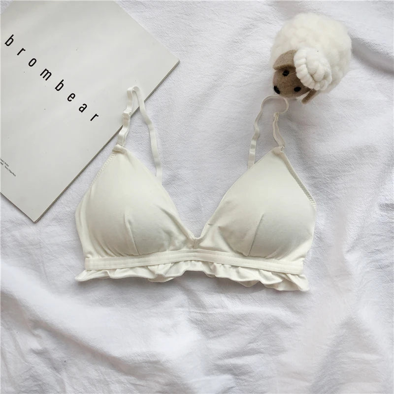 Non-wire Bras for Women Seamless Bra Top Sexy Lingerie Female Soft Brassiere Solid Color Back Closure Underwear