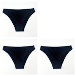 3Pcs/Set Women Cotton Bikini Briefs Skin-Friendly Low Rise Underwear Seamless Edge Soft Stretch Daily Ladies Panties M-XXL