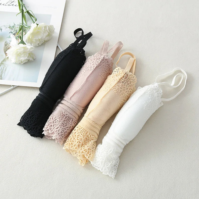 Lace Bralette Women Bras Tube Top Sexy Lingerie V Neck Crop Tops Underwear Cropped Bra Female Tank Crop Top