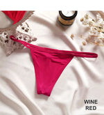 Women's Cotton Thong Sexy Thongs Women's Panties Set Solid Seamless Low Waist Underwear Female Underpants Intimates Lingerie