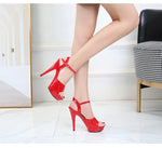 Womens High Heels Sandals 13cm Sexy Stripper Party Pumps Shoes Women Gladiator Platform Candy Color Sandals9j4r