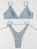 ZTVitality Swimwear Women Wave Point Sexy Bikini 2022 New Arrival Straps Padded Bra High Leg Bandage Swimsuit Brazilian Biquini