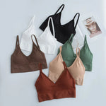 Women Tube Top U Back Crop Top Push Up Bra Sexy Lingerie Seamless Underwear Female Solid Color Sport Top Fitness Brassiere