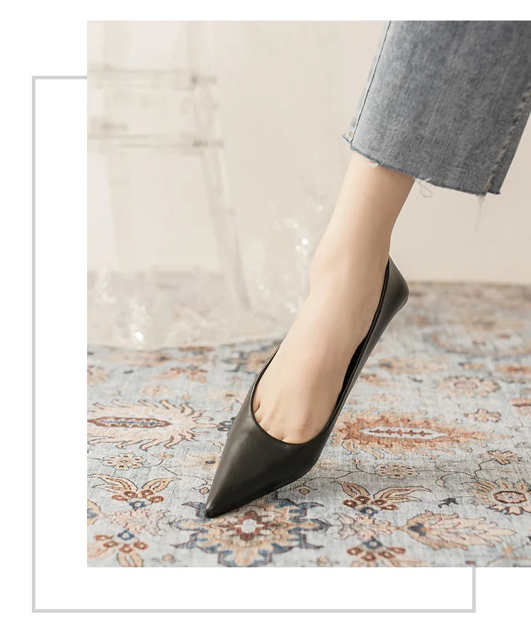 Pumps shoes Women Fashion Office Basic High Heels Work Lady Shoes Black Pink Green Thin Heels Brand Point Toe998