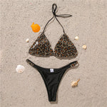Shiny Sequins Diamond Micro Bikini 2025 Women Swimsuit Female Halter Swimwear Two Pieces Bikini Set Brazilian Bathing Suit Swim