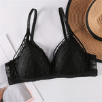 Sexy Deep V Lace Bra Thin Cup No Underwire Comfortable Daily Wear for Small Breasts Women's Fashion Underwear