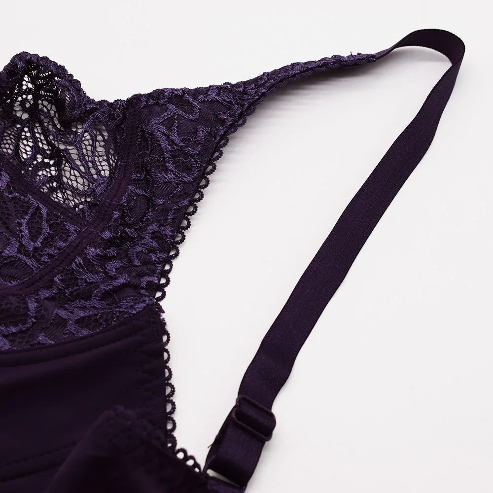 Plus Size Bras For Women Lace Bra Femme Transparent Large Brassiere Tops Underwear Sexy Lingerie C D DD E F Cup
