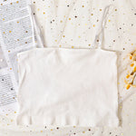 Women Ribbed Square Neck Camisole Basic Solid Color Crop Top Adjustable Spaghetti Straps Ladies Sleeveless Tank Tops M-XL