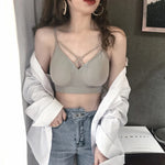 Women Tube Top Seamless Crop Top Wrapped Chest Underwear Cross Female Sports Bra Fitness Lingerie Sexy Intimates Bandeau Top