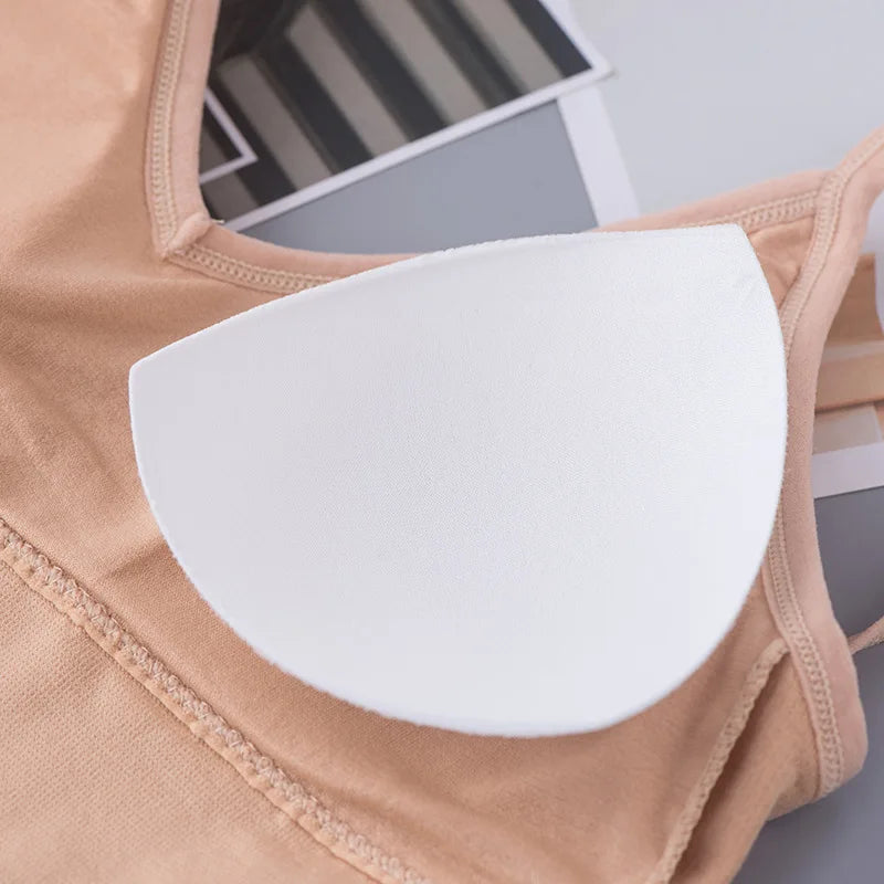 Women Tube Top U Back Crop Top Push Up Bra Sexy Lingerie Seamless Underwear Female Solid Color Sport Top Fitness Brassiere
