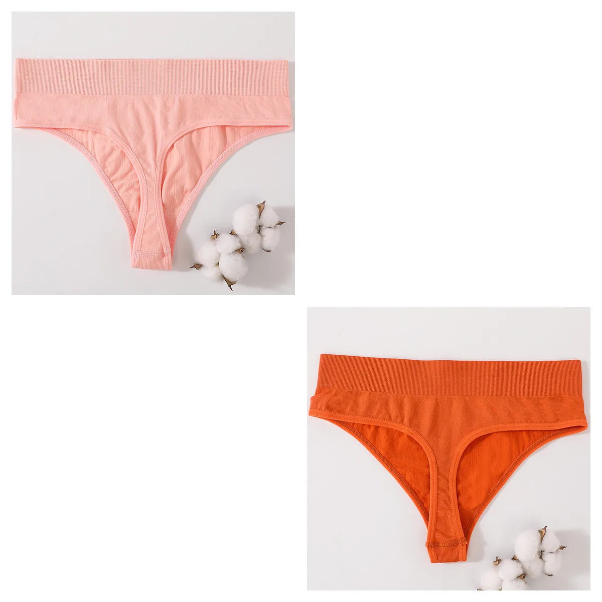 2Pcs/Set Women Panties High Waist Panties Sexy Bodyshaper Thongs Female Underpants Seamless Underwear Sports G-string Intimates