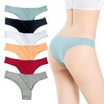 4Pcs/Set Cotton Panties Women Breathable Briefs Soild Underwear Female Underpants Low Waist Brazilian Panty Sexy Lingerie M-XL