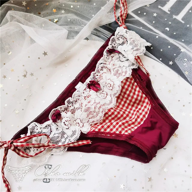 Women's Sexy Bandage Lace-Up Transparent Panty Seamless Cotton Crotch Briefs Buttocks Wrap Knickers Lady Underwear