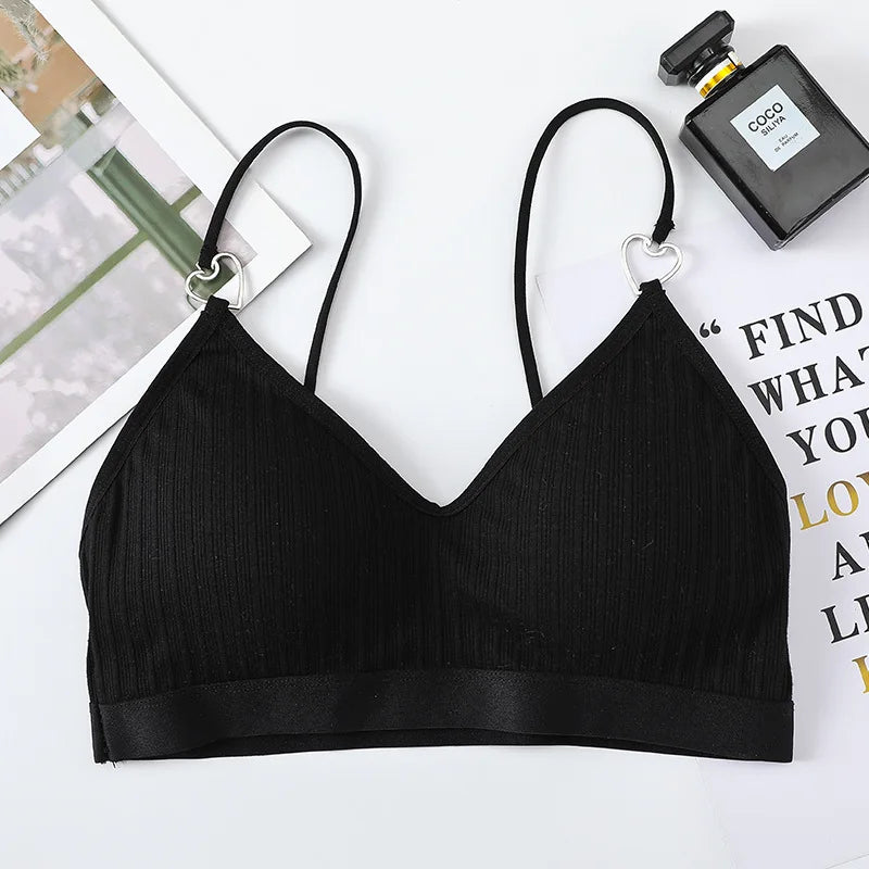 Women Padded Bras Top Seamless Bra Tank Top No Rims Underwear Summer Tube Top Female Sexy Lingerie Backless Brassiere