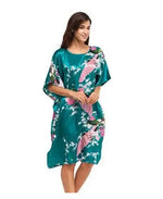 Plus Size Black Women's Summer Lounge Robe Lady New Sexy Home Dress Rayon Nightgown Large Loose Sleepwear Bathrobe Gown S002-B