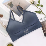 Women Crop Top Seamless Sports Push-Up Bra Tube Top Lingerie Underwear Streetwear Padded Camis with Straps Daily Wear Tops