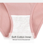 FINETOO 3PCS/Set Women's Underwear Cotton Panty Sexy Panties Female Underpants Solid Color Panty Intimates Women Lingerie M-2XL