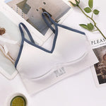 Women Crop Top Seamless Sports Push-Up Bra Tube Top Lingerie Underwear Streetwear Padded Camis with Straps Daily Wear Tops