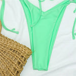 Sexy Ruffle Frilled Micro Thong Bikini 2025 Women Swimwear Female Swimsuit Two-pieces Bikini set String Bather Bathing Suit Swim