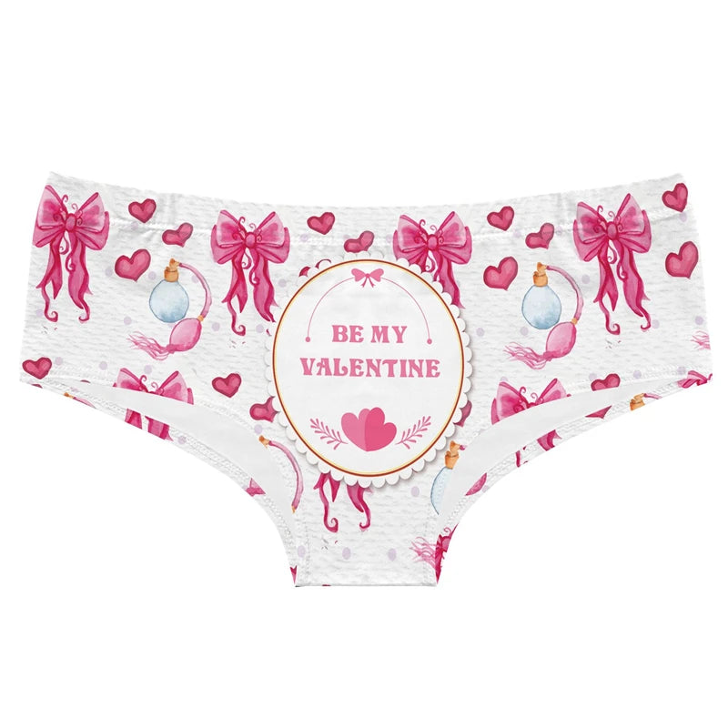 Original Valentine's Day Theme Printed Women Underwear Stretch Comfortable Panties Peach Hips Seamless Women Briefs