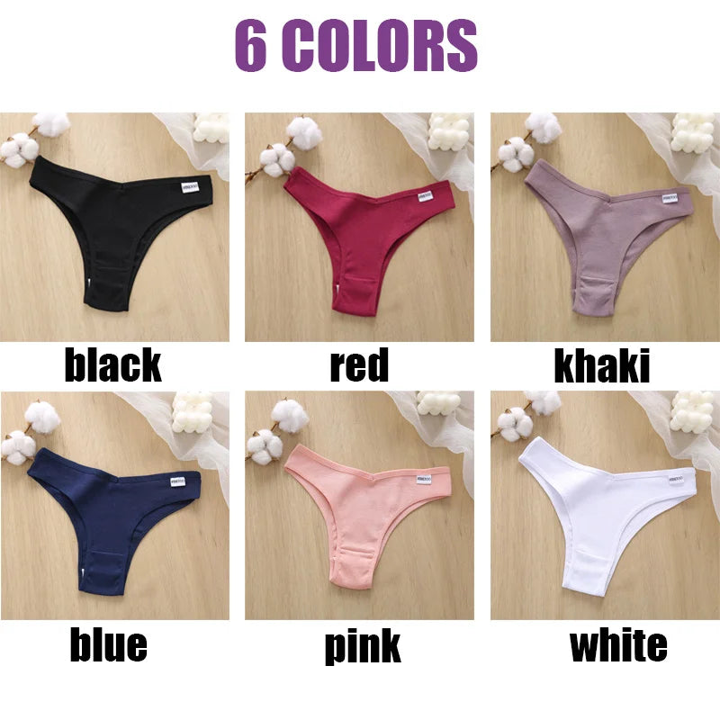 Women Cotton Briefs Panties Ladies M-2XL Underwear Sexy Low Waist Panti Female Seamless Lingerie Girls Plus Size Soft Intimates