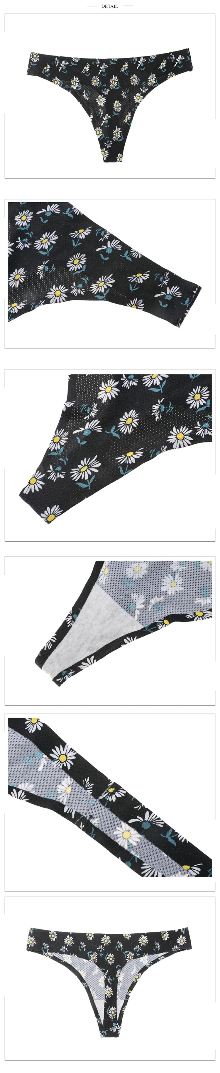 Women Thongs Fashion Floral Panties XS-XL Female Underpants Ladies Sexy Underwear Women Bikini Panty New Panties For Woman 2022