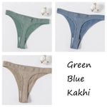 3Pcs/Set Women Brazilian Panties Low-Rise Thong Comfort T-back Underwear Sexy Lingerie High-Stretch Ｇ-string Multi Color M-XL