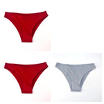3Pcs/Set Women Cotton Bikini Briefs Skin-Friendly Low Rise Underwear Seamless Edge Soft Stretch Daily Ladies Panties M-XXL