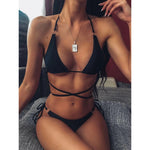 Sexy Micro Bikini 2025 Criss Cross Swimwear Bandage Woman Swimsuit Female Thong Bikinis Set 2 Piece Women Bathing Suit Beachwear