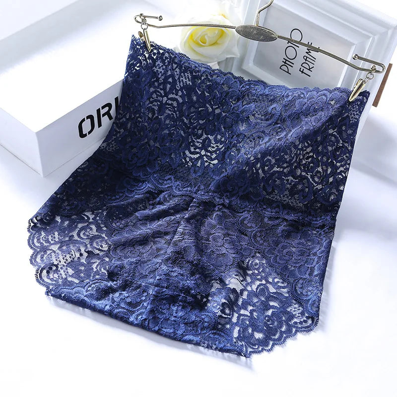 Sexy Lace Shapers Panties Europe Women Seamless Hip Raise Slimming Tummy Control Briefs Transparent 3XL Plus Size Lingerie