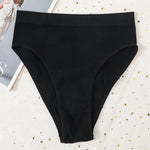 2Pcs/Set Seamless Panties High Waist Briefs Women High Leg Cut Panties Female Underpants Sexy Lingerie Solid Color Underwear S-L
