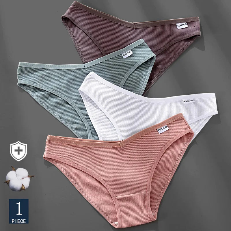 1Pc Cotton Women Panties Big Size M-2XL Briefs Sexy Brand Band Low Waist Underwear Ladies Fashion Panty Girls Intimates Lingerie