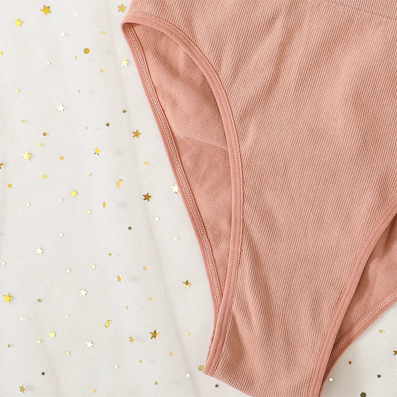 1Pc High Waist Panties Women Seamless Briefs High-Leg Cut Underpants Female Sexy Lingerie Solid Color Sport Underwear Panty S-L