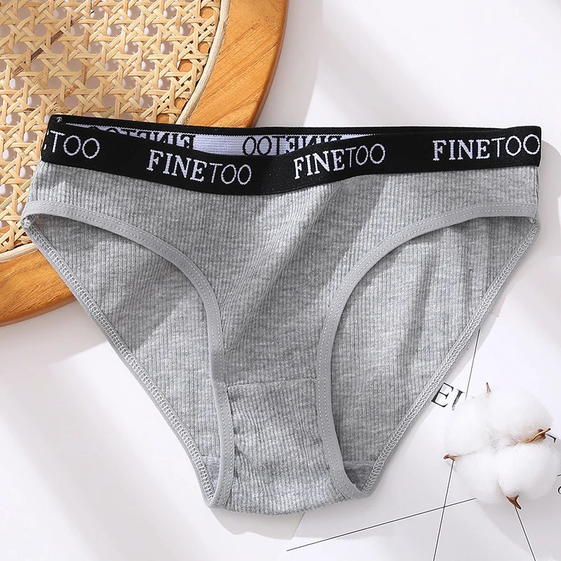 1Pc Cotton Women Panties Big Size M-2XL Briefs Sexy Brand Band Low Waist Underwear Ladies Fashion Panty Girls Intimates Lingerie