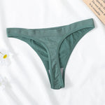 5Pcs/Set Women Brazilian Panties High Waist Thongs G-string Female Underpants Solid Color T-back Underwear Sexy Lingerie M-XL