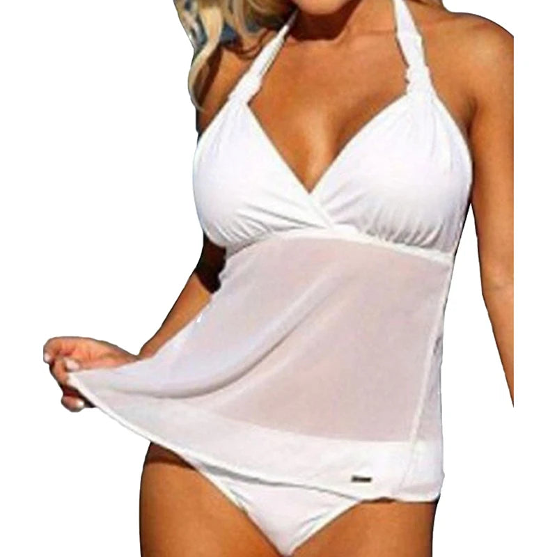 Tankini Swimwear Women 2025 Sexy Swimsuit Summer Bathing Suit Bikini Set Plus Size Women's Swimsuits Beach Wear Swimming Suit