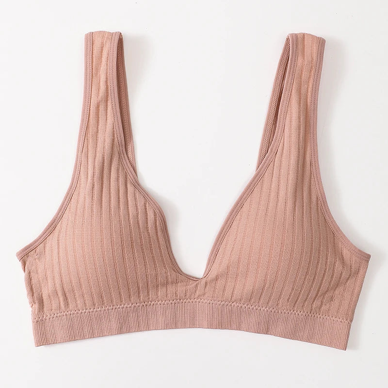 Seamless Bras For Women Push Up Bra V-Neck Bra Tops Female Non-wire Brassiere Sports Underwear Backless Sexy Lingerie S-XL
