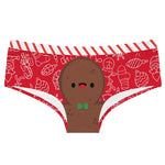 Women's Cute Cartoon Christmas Print Panties Comfortable Low Waist Lady Lingerie Sexy Butt Wrap Female Briefs Seamless Knickers