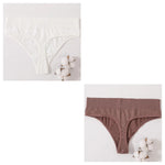 2Pcs/Set Women Panties High Waist Panties Sexy Bodyshaper Thongs Female Underpants Seamless Underwear Sports G-string Intimates