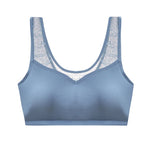 Sexy Latex Bra Push Up Women's Underwear Seamless Beautiful Back Shock-absorbing Gathers Bralette Transparent Lace Brassiere