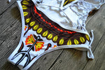 2025 African Dashiki Print One Piece Swimsuit Women High leg cut Swimwear Female Trikini Thong Monokini Brazilian Bathing Suit