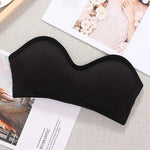 Strapless Bra Tube Top Women Crop Top Non-wire Invisible Bra 3/4 Cup Underwear Sexy Lingerie Cotton Bandeau Bra Removable Pads